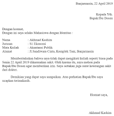 Silahkan anda download file pdf pada link dibawah ini demikian ulasan tentang contoh surat izin sekolah karena sakit 2021. 5 Contoh Surat Izin Sakit Sekolah Sd Smp Sma Dan Kuliah