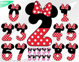 minnie numbers etsy