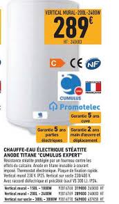 Ils sont téléchargeables dans l'espace téléchargement. Offre Chauffe Eau Electrique Steatite Acapulco Chez Brico Depot