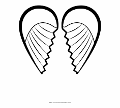 Angel wings coloring pages is one of the clipart about angel wings clip art black and white,angel wings with halo clip art,blue angel wings clip art. Wings Coloring Page Heart Transparent Png Download 1616321 Vippng