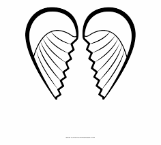 Angel with praying child coloring page. Wings Coloring Page Heart Transparent Png Download 1616321 Vippng