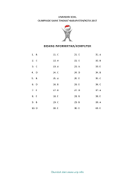 Tersedia juga soal (tanpa kunci dan pembahasan) dalam bentuk mic. Kunci Jawaban Osk 2017