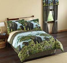 Made to provide hibernation type sleep, this black bear, ultra thick 900 gsm coma inducer is coupled with our bare bottom silky plush material on the underside to create a unique and irresistibly… Http Archinetix Com Black Bear Woodland Comforter Set By Collections Etc P 5739 Html Bed Comforter Sets Comforter Sets Bed Linens Luxury
