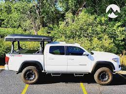 Toyota Tacoma Trd Offroad With Ikamper Skycamp Rooftop Tent On Yakima Roof Top Tent Toyota Tacoma Trd Overland Gear