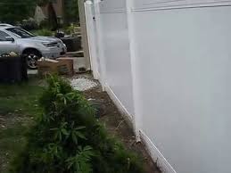 How To Install Six 6 Foot White Vinyl Fence Privacy Fence Ideas Vinyl Fence Installation Youtube