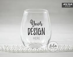 Stemless Wine Glass Mockup Photo Staged Photo Of A Wine Glass Wine Glass Mock Up Photo Jpg File Stock Photo With Pearls Free Mockup Psd Templates