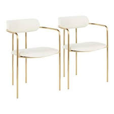 Lumisource Demi Gold And Cream Velvet Dining Chair Set Of 2 Ch Demi Auvcr2 The Home Depot Glam Chair Velvet Dining Chairs Gold Dining Chairs