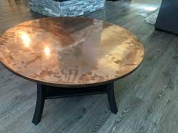 60 table extends to 78 with one 18 leaf. Ethan Allen Sherman Copper Top Coffee Table For Sale In Santa Clarita Ca Offerup