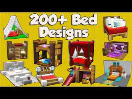 200 minecraft bed designs build hacks tutorial youtube minecraft bed designs bed design building design
