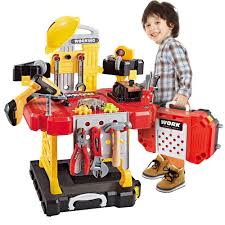 Black And Decker Toy Tool Bench Amazon 100 Pieces Kids Construction Toy Workbench For Toddlers Just 30 99 Reg 46 99 In 2020 Kids Workbench Construction For Kids Toddler Workbench