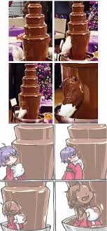 At first i was like, oh, man that bird is going to be an absolute nightmare to wash, but then i remembered that they have to keep the chocolate hot to keep those fountains flowing, like, really hot. Anime Bird