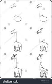 Draw a large u shape at the middle bottom of the paper. Easy To Draw Giraffe Pictures