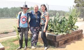 Delta Park school plants vegetable beds and fruit trees for children