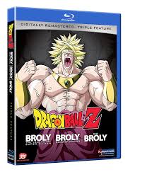 In this movie san goku and the z team face paragus and his son broly, two surviving saiyan. Amazon Com Dragon Ball Z Broly Triple Feature Broly Broly Second Coming Bio Broly Blu Ray Doc Harris Christopher Sabat Sean Schemmel Terry Klassen Scott Mcneil Brian Drummond Sonny Strait Stephanie Nadolny Kirby Morrow Don Brown Dale