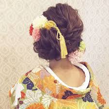 instagram photo by r y k vanilla emu apr 19 2016 at 9 08am utc 成人式 ヘアスタイル ミディアム 色打掛 髪型 ブライダル 髪型