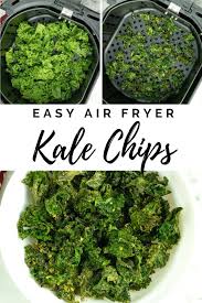 Air Fryer Kale Chips With Plenty Of Flavor Variations Recipe In 2020 Kale Chips Air Fryer Kale