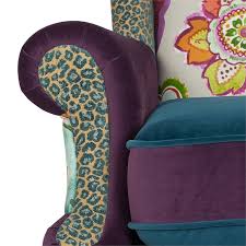 Shop purple print accent chair at bellacor. Anya Wingback Accent Arm Chair Multicolored Floral 60070 798867
