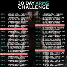 30 Day Arm Workout Challenge Build A New Habit Print It