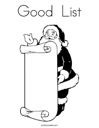 Free christmas colouring pages for kids and young children to print and colour with friends and family over the christmas holidays. Good List Coloring Page Twisty Noodle