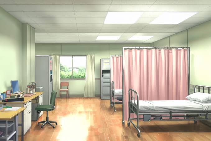 フリー素材】保健室の背景イラスト