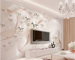 ورق حائط ديكور المنزل الوردي الشريط كريستال الكرة مجوهرات تلفزيون حائط الخلفية مخصص ثلاثية الأبعاد صور جداريات خلفية Beibehang Tv Background 3d Photowall Papers Home Decor Aliexpress