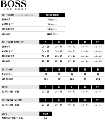 Hugo Boss Sizing Chart Hugo Boss Golf Shirts Boss