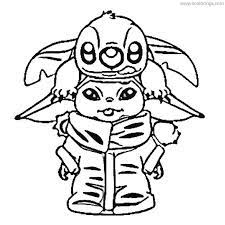 Please wait, the page is loading. Baby Yoda And Stitch Coloring Pages Xcolorings Com