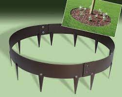 Weathered wood composite straight playgound border (4) model# 300001445. Steel Garden Rings Circular Garden Edging Everedge
