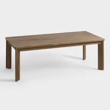 Warm Brown Wood Almeria Outdoor Patio Dining Table By World Market Outdoor Dining Table Outdoor Dining Furniture Restaurant Chairs For Sale