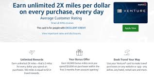 1.25 miles per dollar on every purchase, every day on the capital one ventureone rewards credit card, and 2 miles per dollar on every purchase, every day on the capital one venture rewards credit card. Update Capital One Venture With 50 000 Signup Bonus Doctor Of Credit