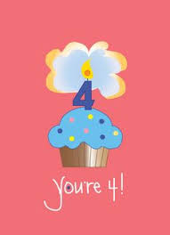 Happy Birthday Wishes For 4 Year Old Boy Happy Birthday You Re 4 Colorful Cupcake And Number Candle Card Old Birthday Cards Happy Birthday Boy 1st Birthday Cards