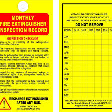 Download the printable monthly fire extinguisher inspection pdf form so your team can fill out a paper copy. Monthly Fire Extinguisher Inspection Record Tag Gulf Safety