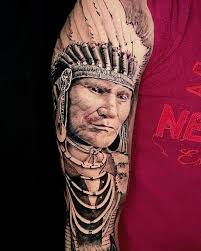 Ink90 Indio Americano Feito Por Alantatuagens Facebook