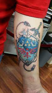 Maybe you would like to learn more about one of these? Epic Gamerink Master Sword And Hylian Shield Done By