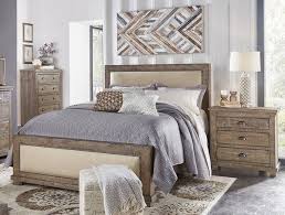Progressive Furniture Willow Weathered Gray 2pc Bedroom Set With Queen Upholstered Bed Progressive Furniture Bedroom Design Queen Upholstered Bed