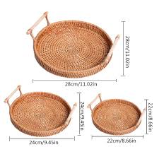 S trong carry handles at each end make it a perfect serving tray. Natural Rattan Tray A Clean Life Handmade With Handles