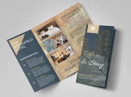 Relax Stay Hotel Tri Fold Brochure Template Hotel Brochure Brochure Design Template Graphic Design Brochure
