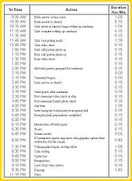 The standard bovard reservation only includes 1.5 hours of set up time. Rundown Template Show Excel For Resume Wedding Newlywed Quotes Wedding Ceremony
