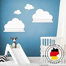 Wandtattoo Wolken In Weiss Fur Ikea Regalbrett Ribba Mosslanda 55 Cm Bilderleiste Fur Babyzimmer Kinderzimmer A Kinderzimmer Aufkleber Babyzimmer Kinderzimmer