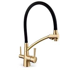 Black And Gold Kitchen Sink Tap Gold Kitchen Faucet Pull Out Kitchen Sink Faucet Dual Handle 3 In 1 High Arc Water Filter Purifier Faucet Gold Kitchen Faucet Kitchen Sink Faucets Gold Kitchen