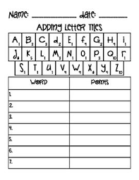 Adding Letter Tiles For Literacy Reading Centers Teaching Spelling Word Work Words