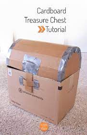 Glue can bleed through or discolor thinner paper, which will make your treasure chest look less realistic.5 x research source. Pirate Week Day 4 Cardboard Treasure Chest Tutorial Create In The Chaos