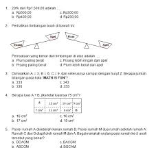 Soal Matematika Realistik Kunci Dunia