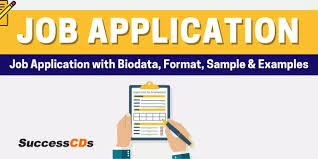 Job Application Job Application With Biodata For Class 12 Format Topics Examples