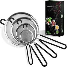 Oil rubbed bronze, brushed nickel, polished brass, chrome Fgs Kitchen Stainless Steel Strainers Fine Mesh Strainers With Non Slip Handles And Hanging Ears Ndash 4 Sizes P Strainers Fine Mesh Strainer Mesh Strainer