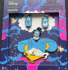 Aladdin Genie Mixed Emotions Loungefly Disney Pin Set - Disney Pins Blog