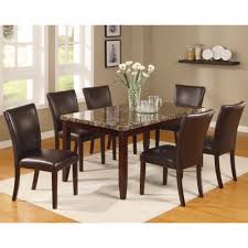 Dining room tables by ashley furniture homestore. Gracious Dining Table With Marble Top Brown Overstock 19391031