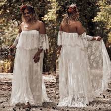 Hippie wedding dresses and groovy indie stuff for a fun wedding. Plus Size Boho Lace Wedding Dresses Bridal Gowns From Dressydances In 2021 Simple Wedding Dress Casual Boho Wedding Dress Lace Destination Wedding Dress