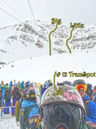 Riding "Little Couloir" at Big Sky Resort in April 2018