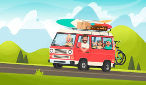 Family Road Trip Stock Illustrations – 4,816 Family Road Trip ...